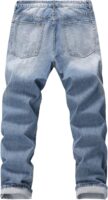 men Non-Stretch Regular Fit Straight-Leg Denim Pants Jeans