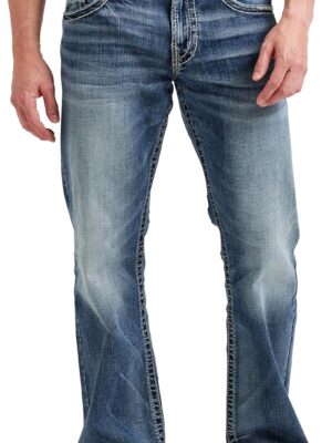 men Relaxed Fit Straight Leg Jeans